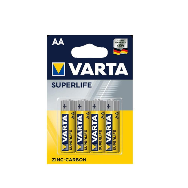 Varta Battery Super Life AA Zinc Carbon 4 Pieces