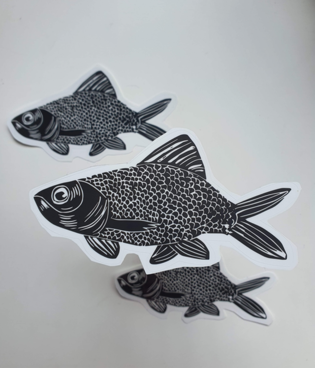 Clear Scaled Fish sticker