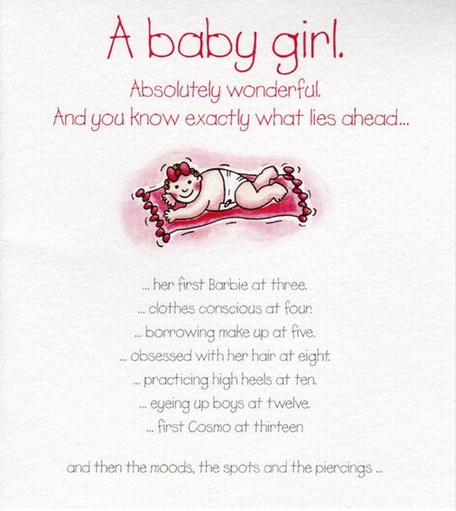 A Baby Girl - Greeting Card