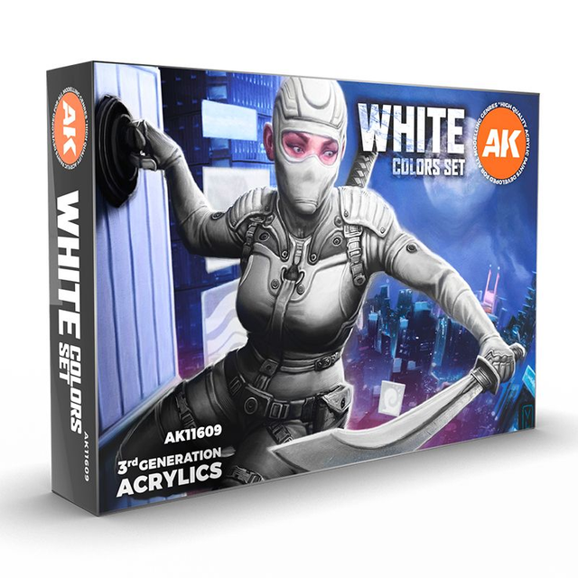 AK 3rd Gen Paintset: WHITE COLORS SET