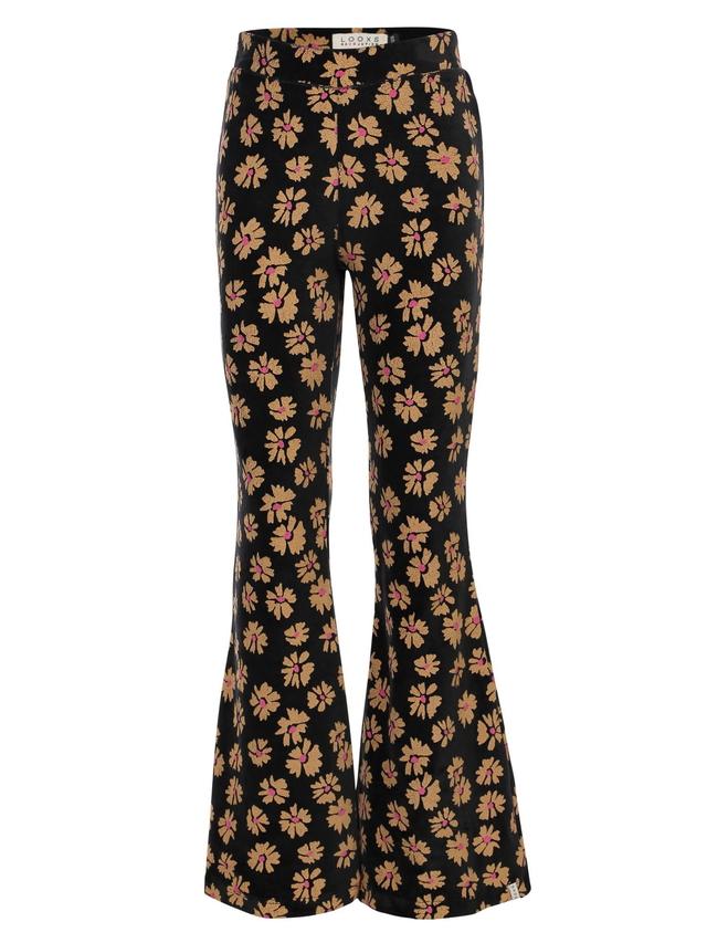 Looxs flaire velvet broek Soft winterflower