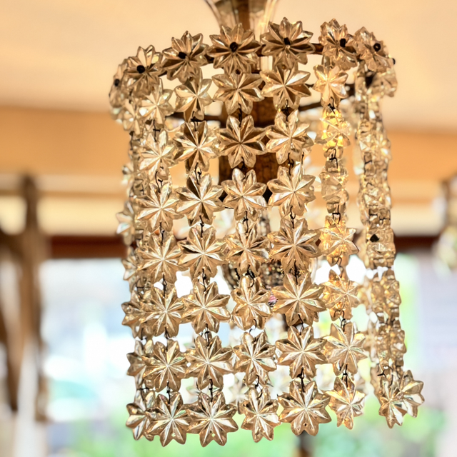 Kleiner Kristallglas Kronleuchter Sterne