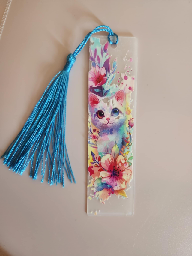 Marque page  "chat enchanteur "