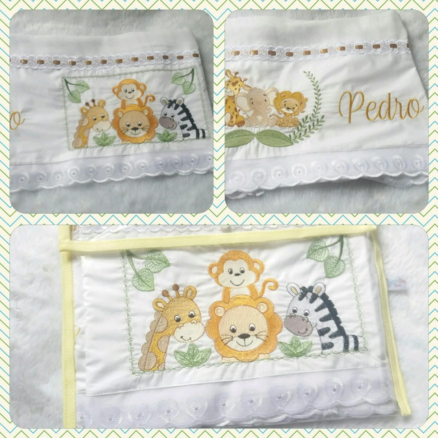 Fraldas bordadas  safari lana