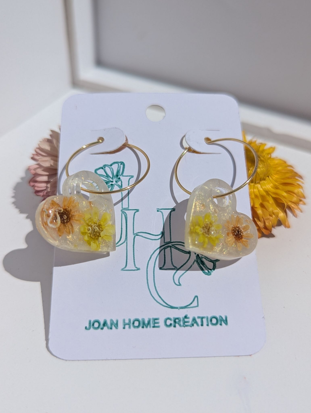 Pampilles cœur fleuries