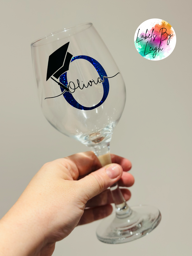 Personalised Graduation wine, gin, pint or shot glass