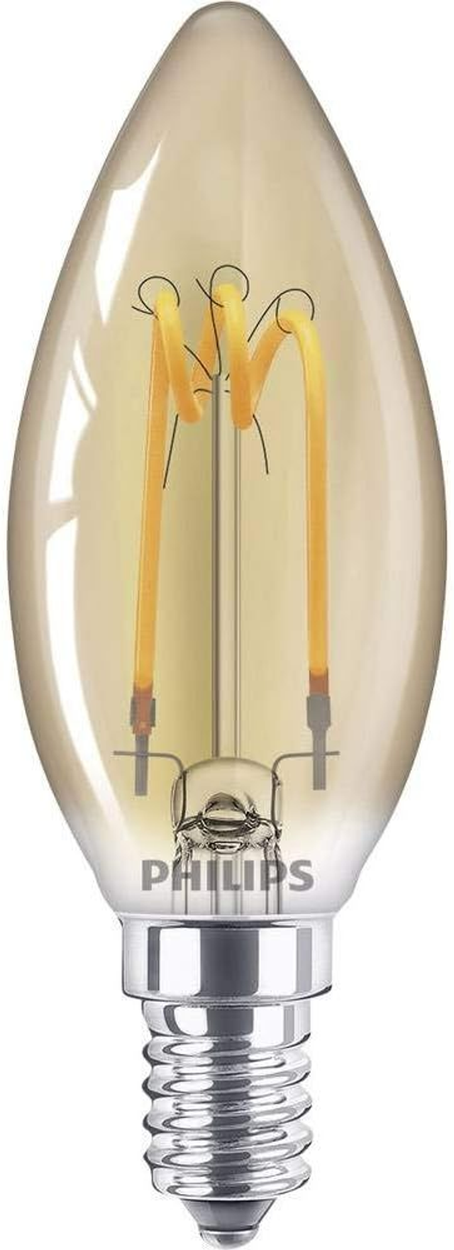 LED Flamme Vintage Filament Spirale 2,3-14W E14 Claire Ambrée WW 1BC/6
