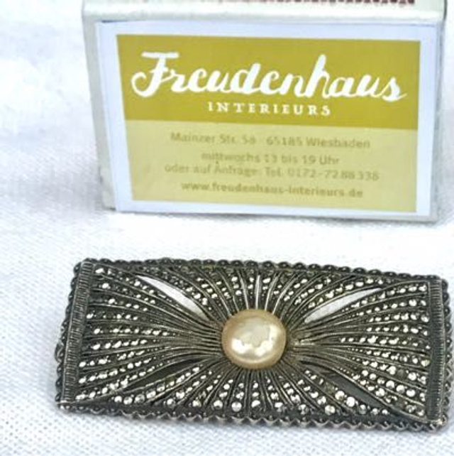 Art Déco  Brosche mit Markasiten von Theodor Fahrner 