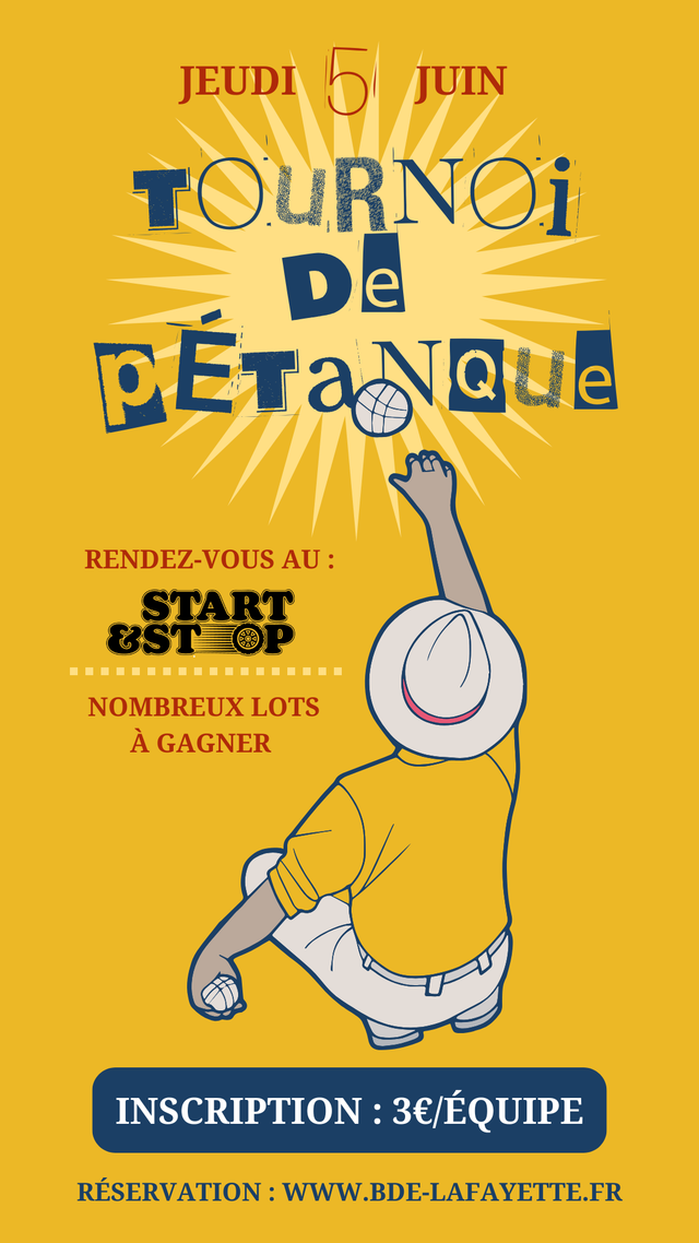 Inscription Tournoi de Pétanque
