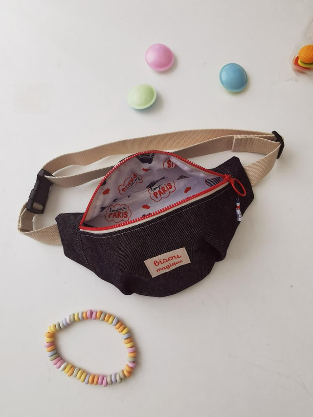 Banane BILLY jeans bleu &quot;bisou magique&quot; 