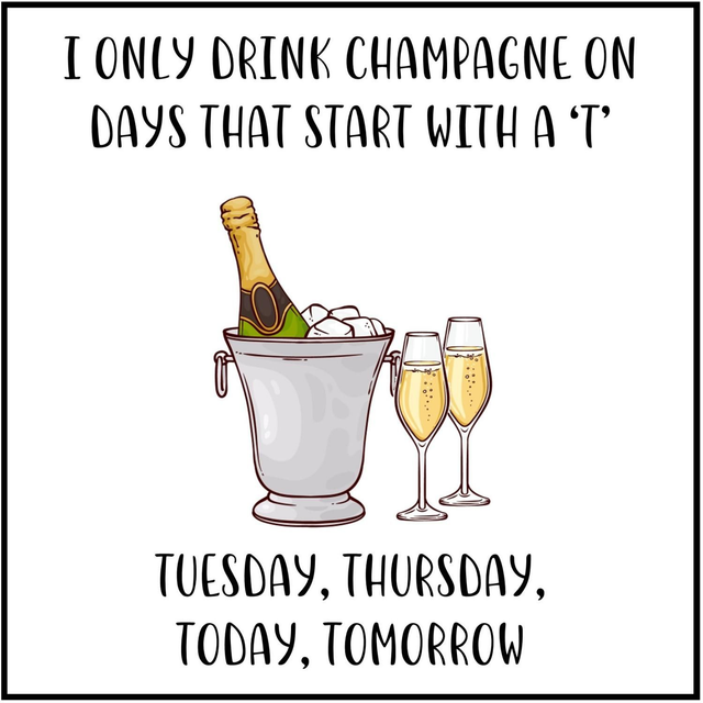 103 - GIGGLE CARD AC - DAYS THAT START CHAMPAGNE