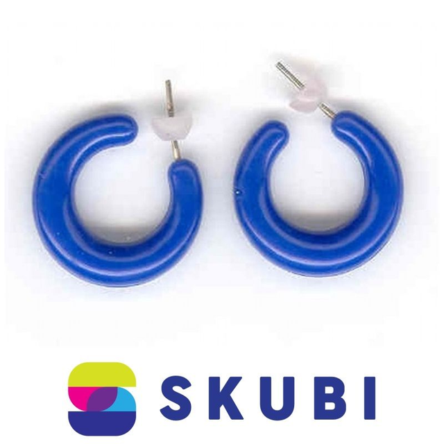 RETRO NÁUŠNICE PLASTOVÉ - KRUHY - 2.2 CM (č. 163)