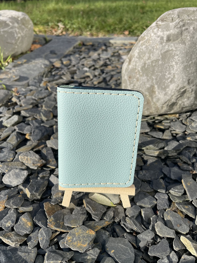 Porte-cartes double vert d&#039;eau/bleu pétrole