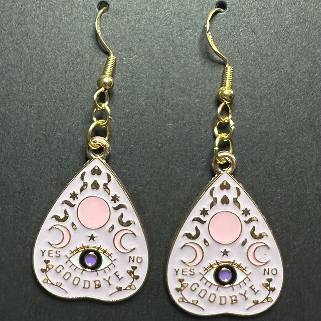 Pastel and Gold Planchette Earrings