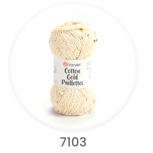 Cotton Gold Paillettes 7103
