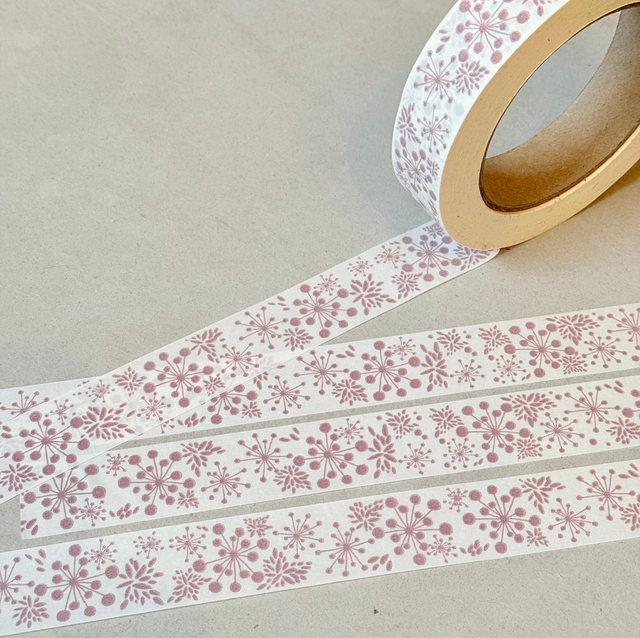 Klebeband Schneeball rosa 25mm/50m