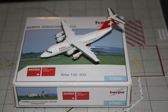 Swiss BAe-146-300 (HB-IYZ), Herpa 1:500 selten