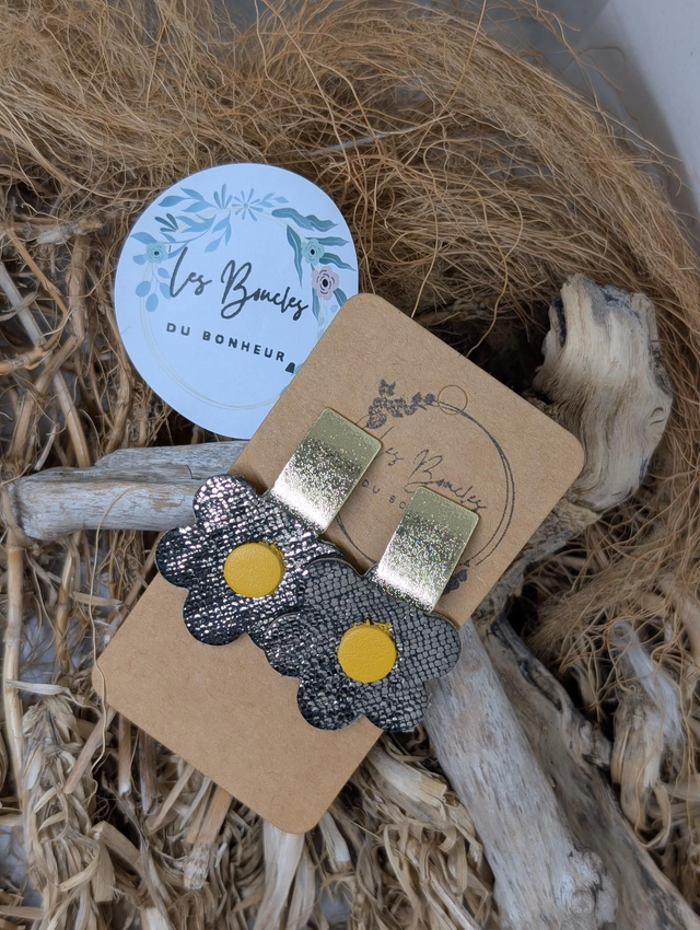 Boucles d&#039;oreilles Baby Coquette gris bc013