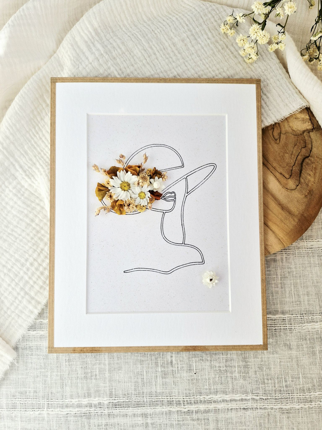 Illustration fleurie - petit modèle - Modèle "Dana" PERSONNALISABLE