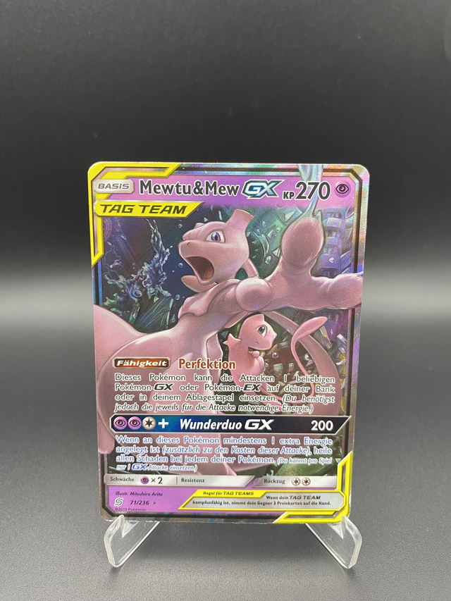 Mewtu & Mew GX (71/236) Unified Minds - Light Played - DE - Ultra Rare