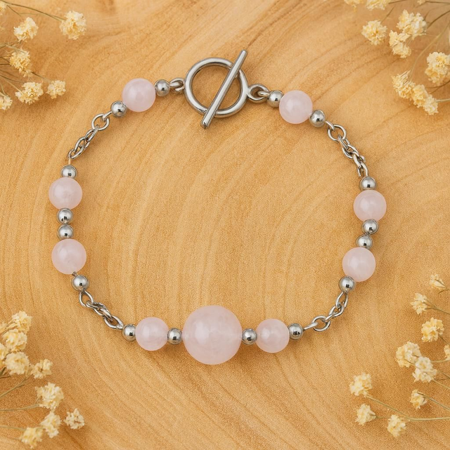 Bracelet Quartz Rose - Amour inconditionnel