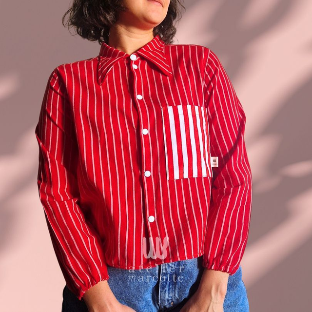 Chemise upcyclée Félicie – Taille S