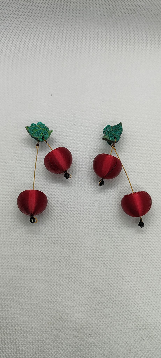 Pendientes "Cherry Glow"