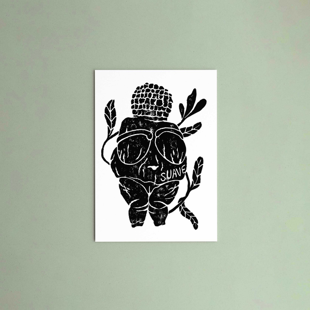 Linogravure "Suave" - Vénus de Willendorf