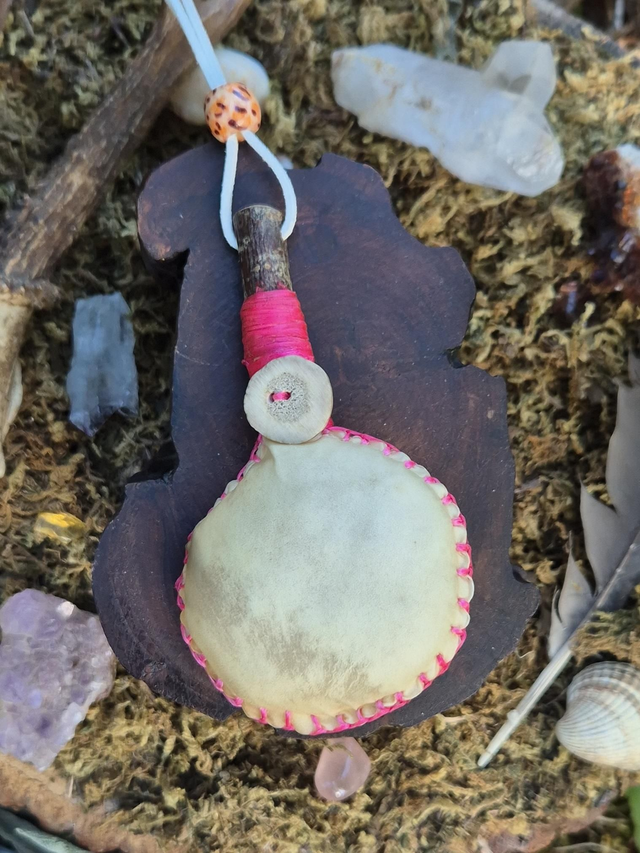Reindeer and Antler Shamanic Necklace Rattle
