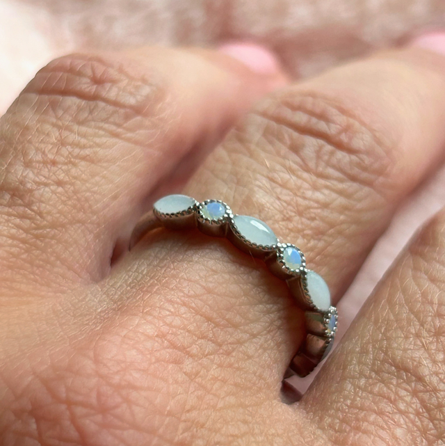 Ring majestic • 4 fødselssteiner • 925 sterlingsølv • Linda