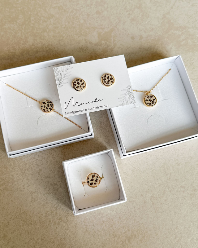 Beige Leo - Circles Schmuckset