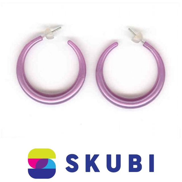 RETRO NÁUŠNICE PLASTOVÉ - KRUHY - 3 CM (č. 103)