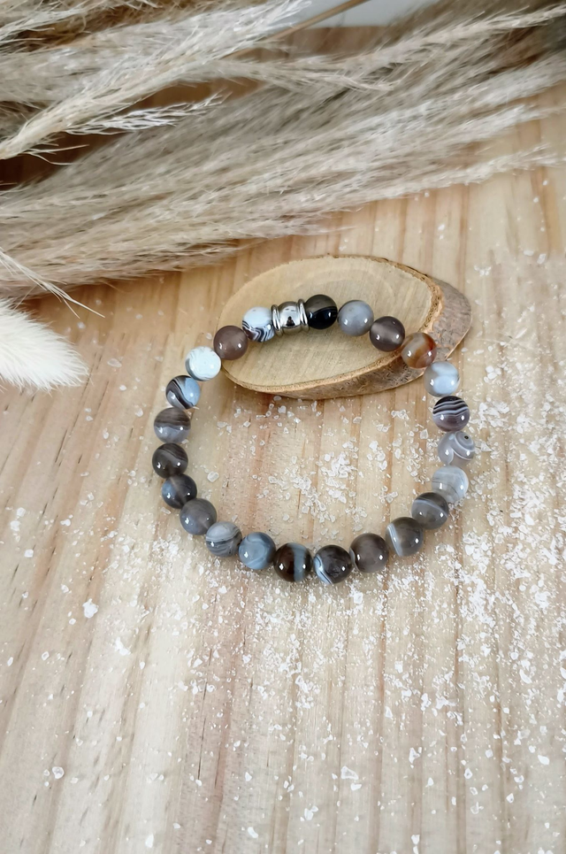 Bracelet "Apaisement" Agate de Botswana