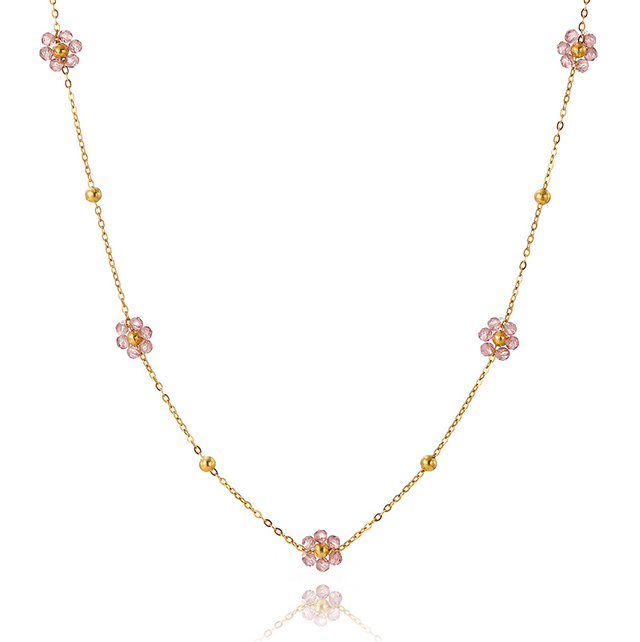 Collier perle de fleurs
