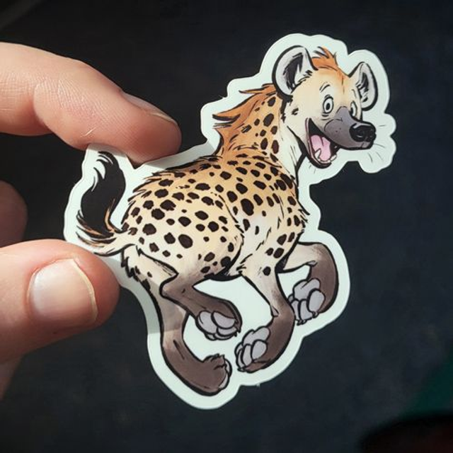Spotted hyena sticker