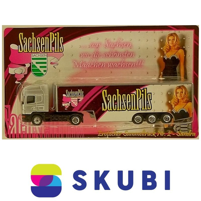 Reklamní kamion s návěsem Scania - SachsenPils - Sandra - model 1:87 H0