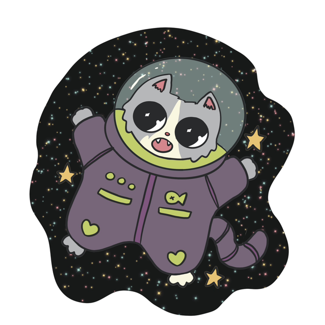 Original Art Keychain | Spacecat