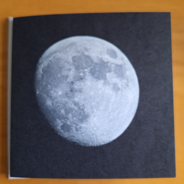 Flower and nature greeting card (with envelope) - moon.
