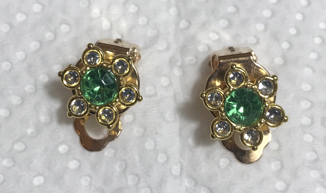 Green Clip On Earrings- COE24