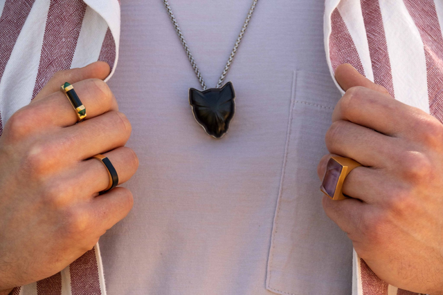 Pendentif panthère onyx - AKIN