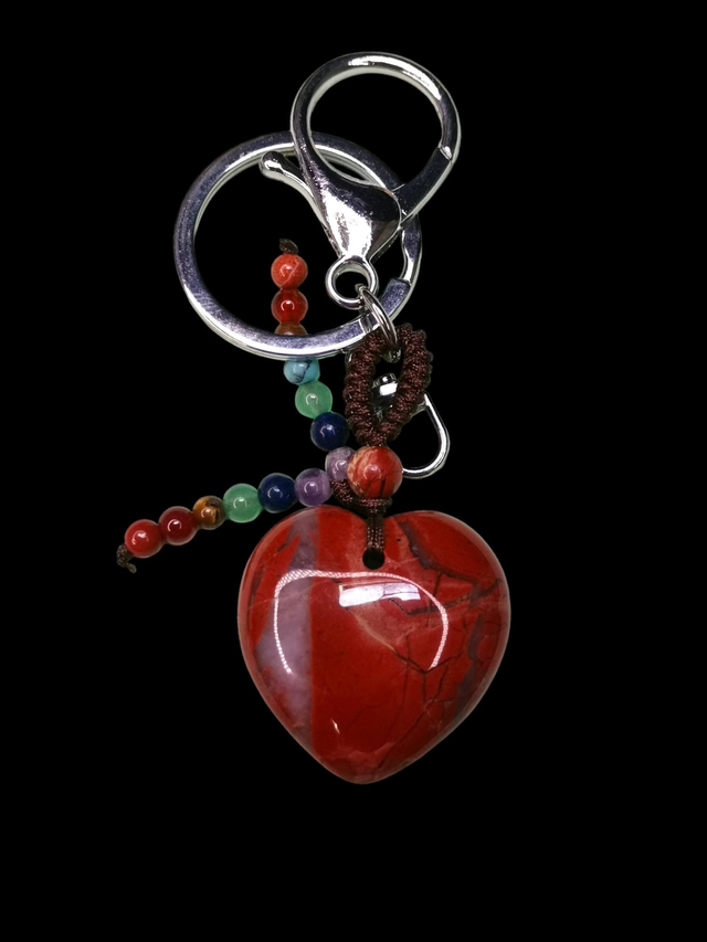 Porte clé jaspe rouge 