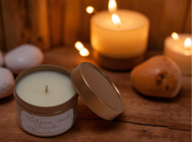 Bougie parfumée "Citron vert, basilic, mandarine"