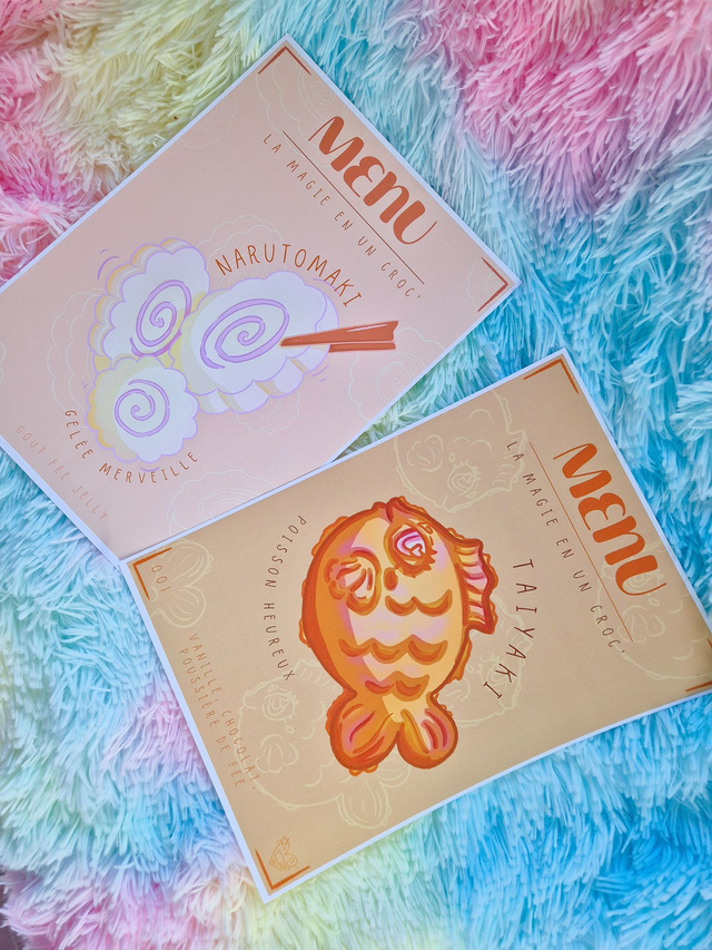 Poster A4 &quot;La magie en un croc&quot; - nourriture japonaise 