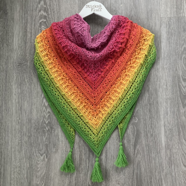 &#039;Cactus Flower&#039; - Crochet Shawl/Wrap/Scarf