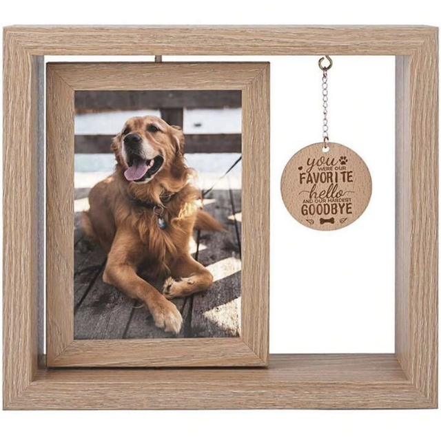 Wooden Rotating Pet Memorial Frame