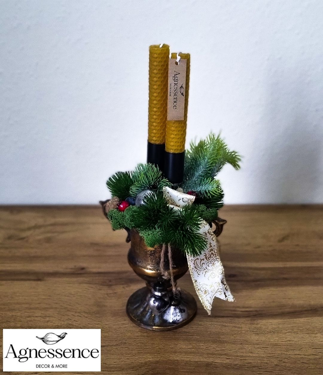 Rusztikus serleg - ünnepi asztaldísz