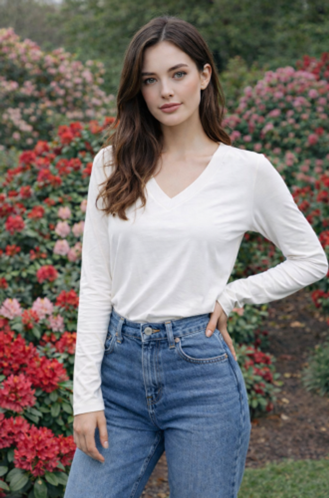 Basic shirt Lisa - wit