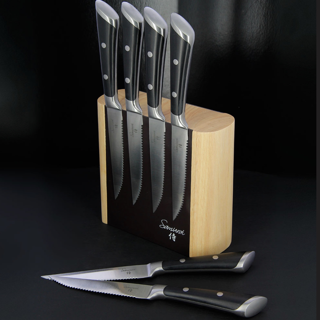 6 pcs (B) steak knifes with mini magnetic block (free postage)