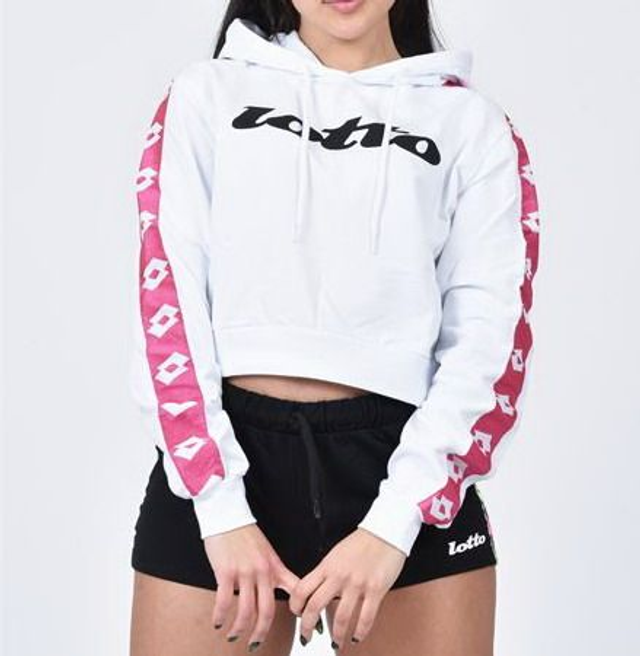 LOTTO Felpa cappuccio cropped