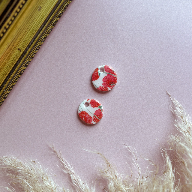 Rond - motif coquelicot